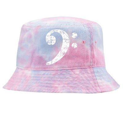 Bass Clef Vintage White Bassist Bass Player Tie-Dyed Bucket Hat