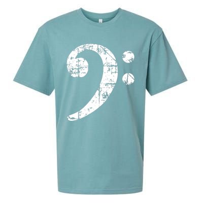 Bass Clef Vintage White Bassist Bass Player Sueded Cloud Jersey T-Shirt