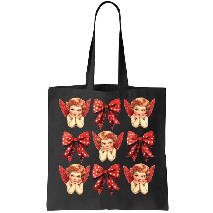 Bow Cupid Valentine Couples Love Arrow Gift Cute Valentine Tote Bag