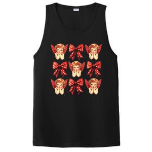 Bow Cupid Valentine Couples Love Arrow Gift Cute Valentine PosiCharge Competitor Tank