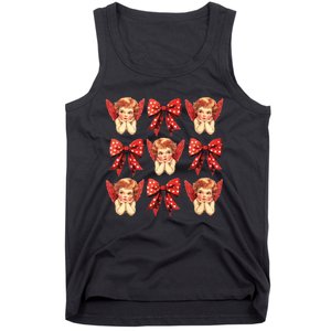 Bow Cupid Valentine Couples Love Arrow Gift Cute Valentine Tank Top