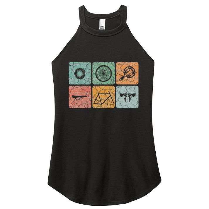 Biking Cycling Vintage Bicycle Parts Cyclist Women's Perfect Tri Rocker Tank