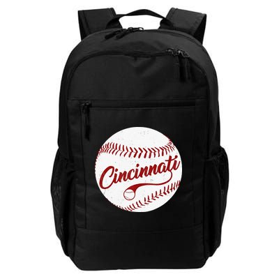 Baseball Cincinnati Vintage Ball Red Seam National Pastime Backpack