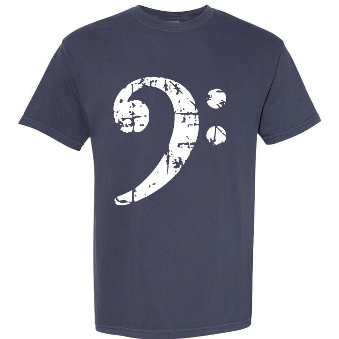 Bass Clef Vintage Bassist Bass Player Garment-Dyed Heavyweight T-Shirt