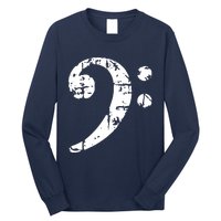 Bass Clef Vintage Bassist Bass Player Long Sleeve Shirt