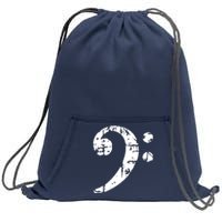 Bass Clef Vintage Bassist Bass Player Sweatshirt Cinch Pack Bag