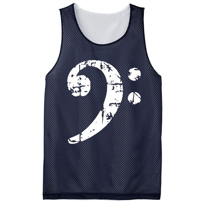 Bass Clef Vintage Bassist Bass Player Mesh Reversible Basketball Jersey Tank