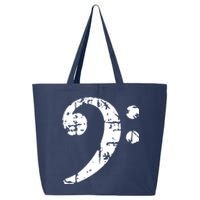 Bass Clef Vintage Bassist Bass Player 25L Jumbo Tote