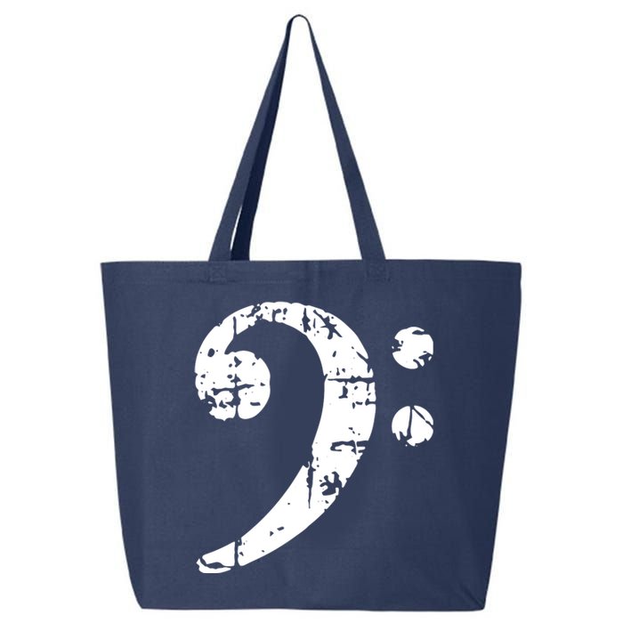 Bass Clef Vintage Bassist Bass Player 25L Jumbo Tote