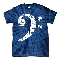 Bass Clef Vintage Bassist Bass Player Tie-Dye T-Shirt