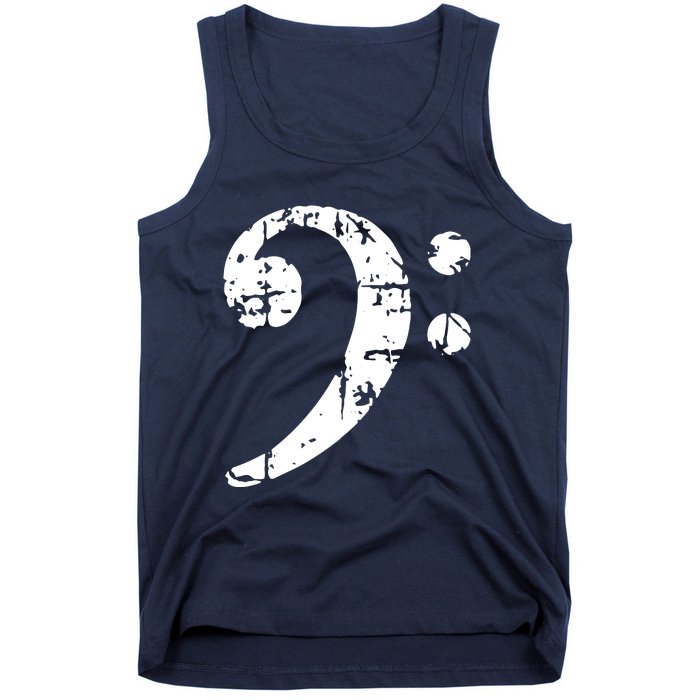 Bass Clef Vintage Bassist Bass Player Tank Top