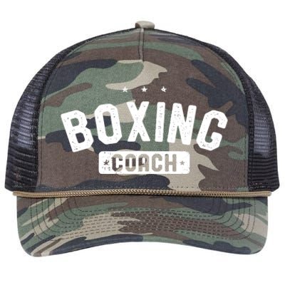 Boxing Coach Vintage Boxing Retro Rope Trucker Hat Cap