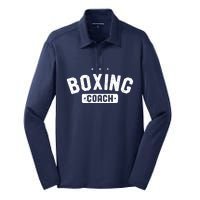 Boxing Coach Vintage Boxing Silk Touch Performance Long Sleeve Polo