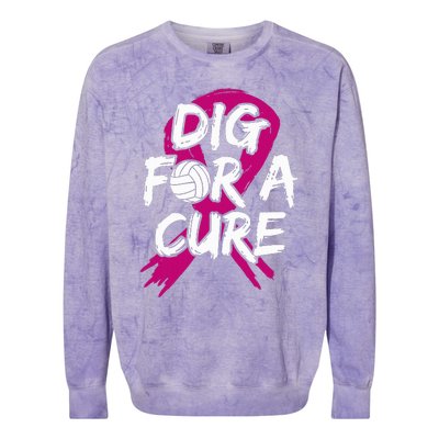 Breast Cancer Volleyball P.I.N.K Ribbon Surgery Carcinoma Colorblast Crewneck Sweatshirt