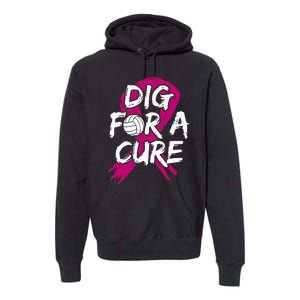 Breast Cancer Volleyball P.I.N.K Ribbon Surgery Carcinoma Premium Hoodie