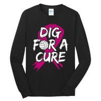 Breast Cancer Volleyball P.I.N.K Ribbon Surgery Carcinoma Tall Long Sleeve T-Shirt