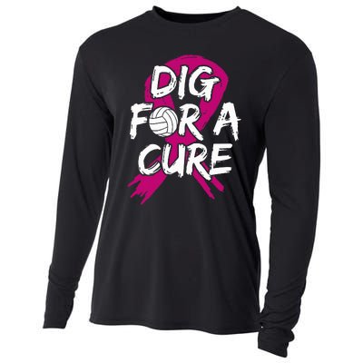 Breast Cancer Volleyball P.I.N.K Ribbon Surgery Carcinoma Cooling Performance Long Sleeve Crew