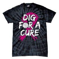 Breast Cancer Volleyball P.I.N.K Ribbon Surgery Carcinoma Tie-Dye T-Shirt