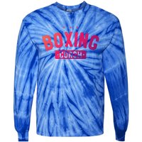 Boxing Coach Vintage Boxing Gift Tie-Dye Long Sleeve Shirt