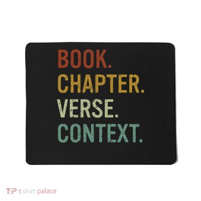 Book Chapter Verse Christian Bible Reformed Theology Mousepad