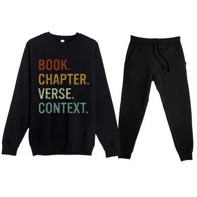 Book Chapter Verse Christian Bible Reformed Theology Premium Crewneck Sweatsuit Set