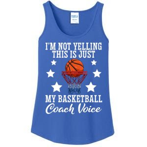 Basketball Coach Voice I'm Not Yelling Coaches Coaching Gift Ladies Essential Tank