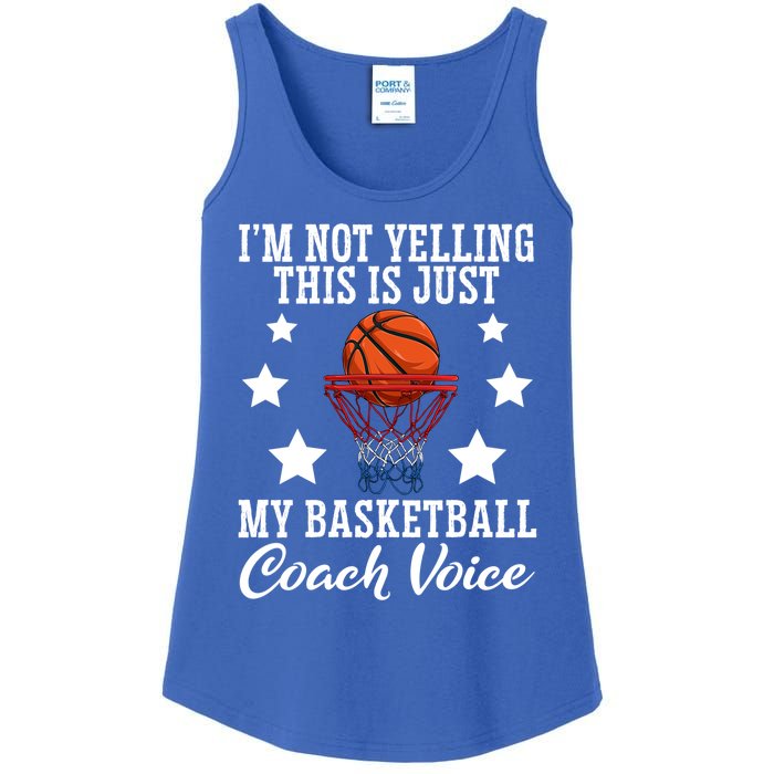 Basketball Coach Voice I'm Not Yelling Coaches Coaching Gift Ladies Essential Tank