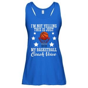 Basketball Coach Voice I'm Not Yelling Coaches Coaching Gift Ladies Essential Flowy Tank