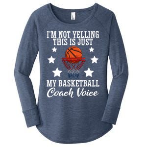 Basketball Coach Voice I'm Not Yelling Coaches Coaching Gift Women's Perfect Tri Tunic Long Sleeve Shirt