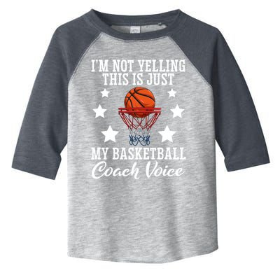 Basketball Coach Voice I'm Not Yelling Coaches Coaching Gift Toddler Fine Jersey T-Shirt