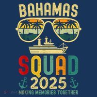 Bahamas Cruise Vacation 2025 Family Friends Squad Matching Flatbill Hat