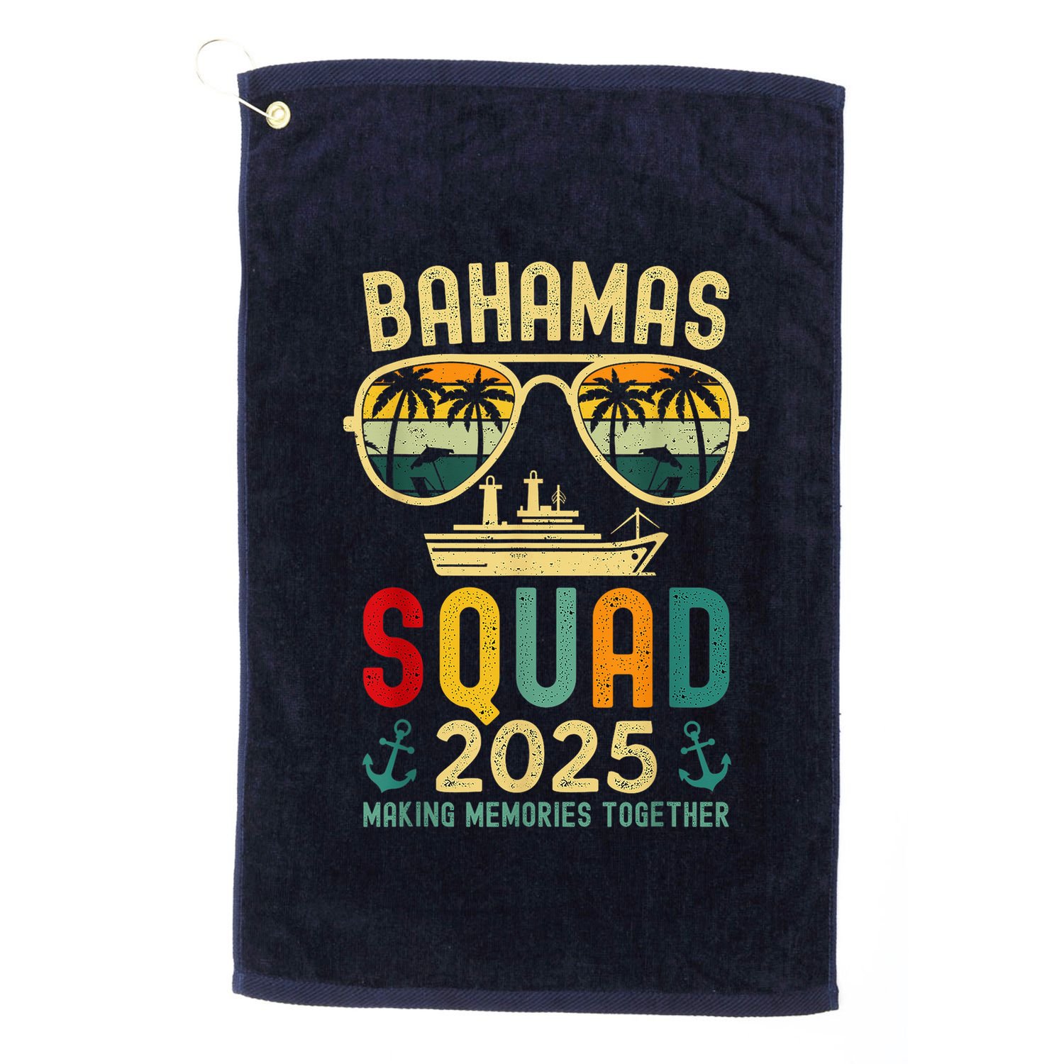 Bahamas Cruise Vacation 2025 Family Friends Squad Matching Golf Towel