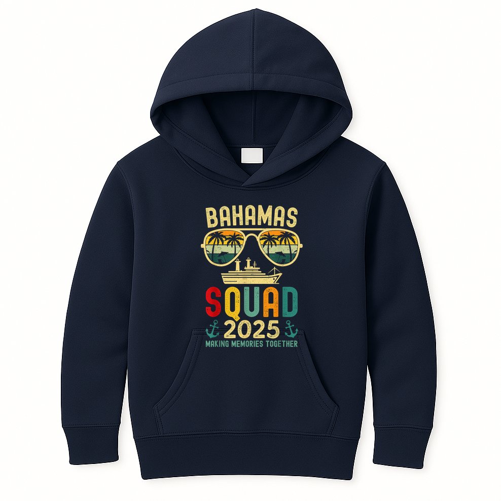 Bahamas Cruise Vacation 2025 Family Friends Squad Matching Kids Hoodie