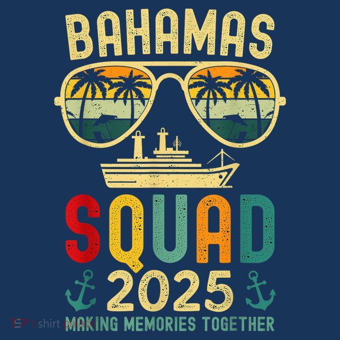 Bahamas Cruise Vacation 2025 Family Friends Squad Matching Kids T-Shirt