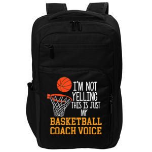 Basketball Coach Voice, Funny Basketball Coach Tshirt Impact Tech Backpack