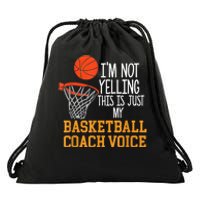 Basketball Coach Voice, Funny Basketball Coach Tshirt Drawstring Bag