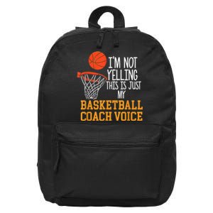 Basketball Coach Voice, Funny Basketball Coach Tshirt 16 in Basic Backpack