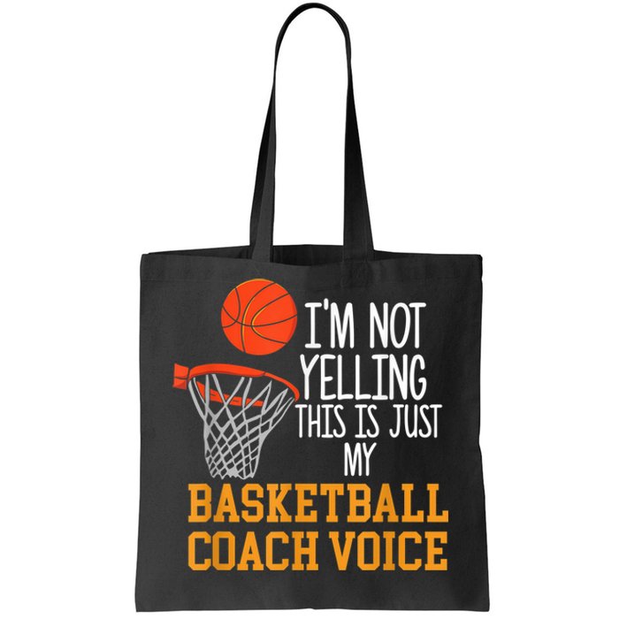 Basketball Coach Voice, Funny Basketball Coach Tshirt Tote Bag