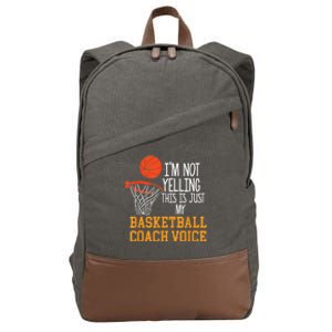 Basketball Coach Voice, Funny Basketball Coach Tshirt Cotton Canvas Backpack