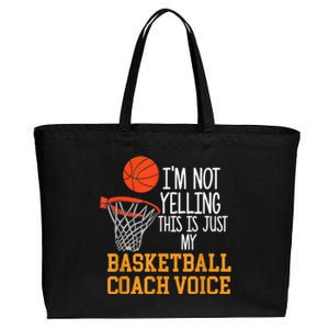 Basketball Coach Voice, Funny Basketball Coach Tshirt Cotton Canvas Jumbo Tote