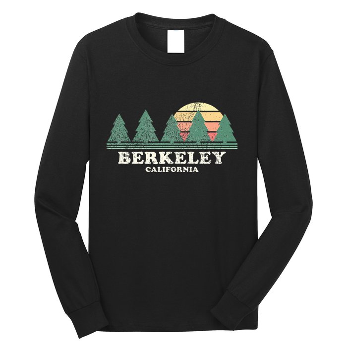 Berkeley Ca Vintage Throwback Retro 70s Design Long Sleeve Shirt