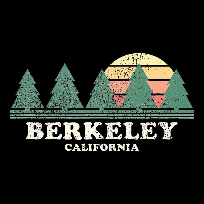 Berkeley Ca Vintage Throwback Retro 70s Design Long Sleeve Shirt