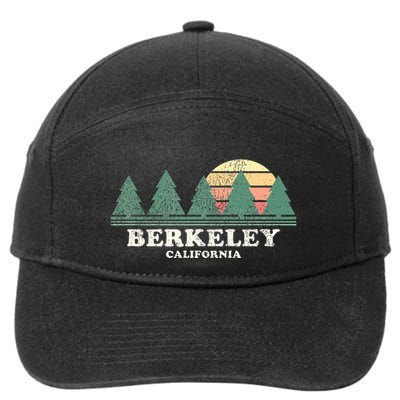 Berkeley Ca Vintage Throwback Retro 70s Design 7-Panel Snapback Hat