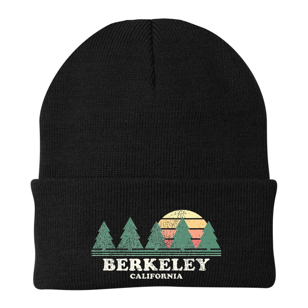 Berkeley Ca Vintage Throwback Retro 70s Design Beanie