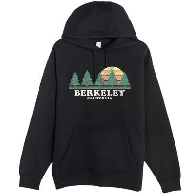 Berkeley Ca Vintage Throwback Retro 70s Design Premium Pullover Hoodie