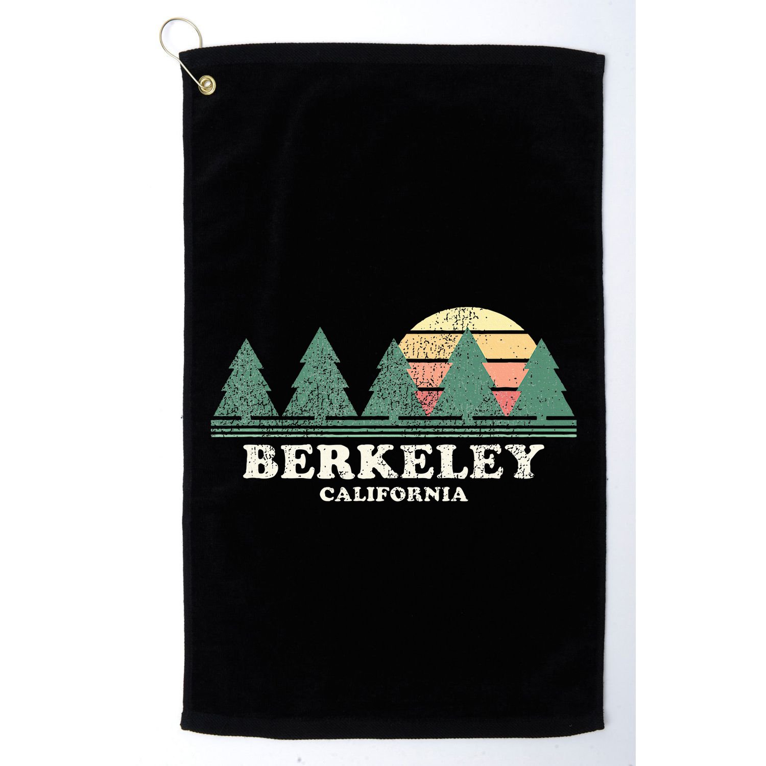 Berkeley Ca Vintage Throwback Retro 70s Design Golf Towel