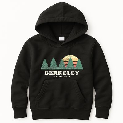 Berkeley Ca Vintage Throwback Retro 70s Design Kids Hoodie