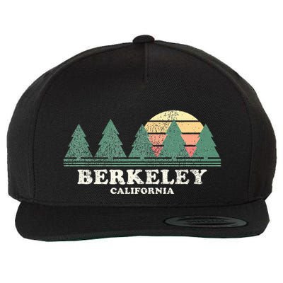 Berkeley Ca Vintage Throwback Retro 70s Design Wool Snapback Cap