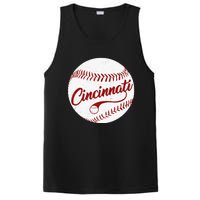 Baseball Cincinnati Vintage Ball Red Seam National Pastime PosiCharge Competitor Tank