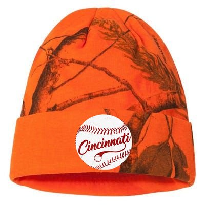 Baseball Cincinnati Vintage Ball Red Seam National Pastime Kati Licensed 12" Camo Beanie